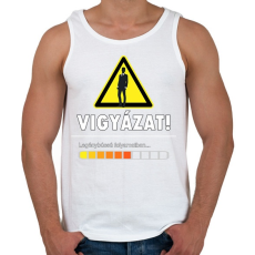 PRINTFASHION Vigyázat! Legyénybúcsú folyamatban - Férfi atléta - Fehér