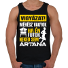 PRINTFASHION vigyázat méhész vagyok - Férfi atléta - Fekete