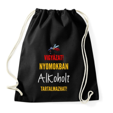 PRINTFASHION Vigyázat! - Sportzsák, Tornazsák - Fekete tornazsák