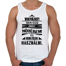 PRINTFASHION VIGYÁZAT! Van egy őrült nővérem és... - Férfi atléta - Fehér