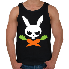 PRINTFASHION Vigyázz! Nyuszi! - Férfi atléta - Fekete