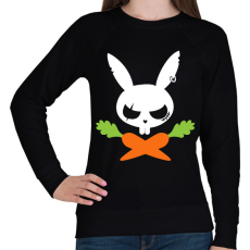 PRINTFASHION Vigyázz! Nyuszi! - Női pulóver - Fekete
