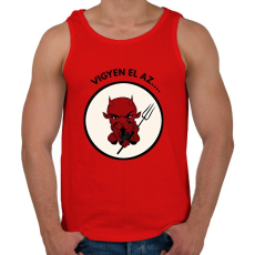 PRINTFASHION VIGYEN EL AZ ÖRDÖG - Férfi atléta - Piros