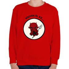 PRINTFASHION VIGYEN EL AZ ÖRDÖG - Gyerek pulóver - Piros gyerek pulóver, kardigán