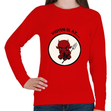 PRINTFASHION VIGYEN EL AZ ÖRDÖG - Női pulóver - Piros női pulóver, kardigán