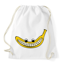 PRINTFASHION Vigyorgó banán - Sportzsák, Tornazsák - Fehér tornazsák
