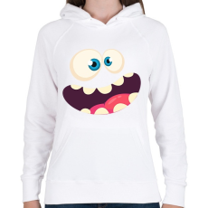 PRINTFASHION Vigyorgó fej - Női kapucnis pulóver - Fehér