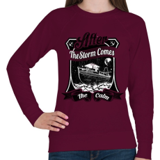 PRINTFASHION Vihar után - Női pulóver - Bordó