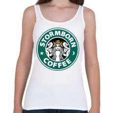 PRINTFASHION Viharbanszületett kávé - Női atléta - Fehér