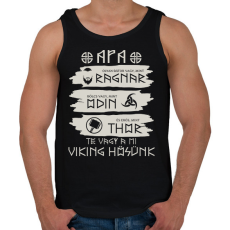 PRINTFASHION Viking apa - Férfi atléta - Fekete