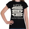PRINTFASHION Viking apa - Női póló - Fekete