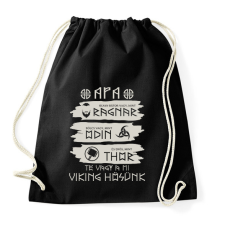 PRINTFASHION Viking apa - Sportzsák, Tornazsák - Fekete tornazsák