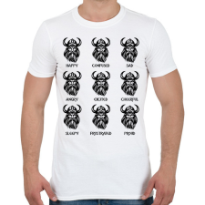 PRINTFASHION Viking face - Férfi póló - Fehér férfi póló
