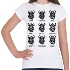 PRINTFASHION Viking face - Női póló - Fehér női póló