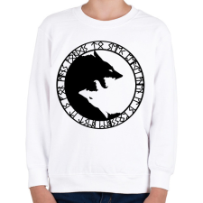 PRINTFASHION Viking farkasok - Gyerek pulóver - Fehér gyerek pulóver, kardigán