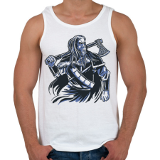 PRINTFASHION Viking - Férfi atléta - Fehér atléta, trikó