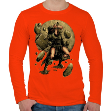 PRINTFASHION Viking - Férfi hosszú ujjú póló - Narancs férfi póló