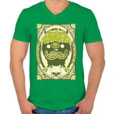PRINTFASHION Viking gnóm - Férfi V-nyakú póló - Zöld férfi póló