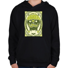 PRINTFASHION Viking gnóm - Gyerek kapucnis pulóver - Fekete gyerek pulóver, kardigán