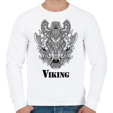 PRINTFASHION Viking minta - Férfi pulóver - Fehér