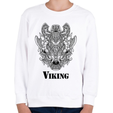 PRINTFASHION Viking minta - Gyerek pulóver - Fehér