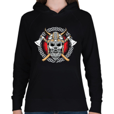 PRINTFASHION viking - Női kapucnis pulóver - Fekete