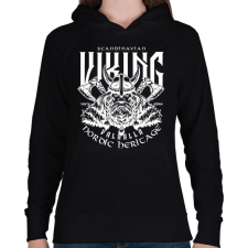 PRINTFASHION viking - Női kapucnis pulóver - Fekete női pulóver, kardigán