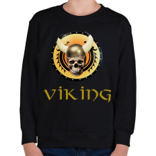 PRINTFASHION viking skull - Gyerek pulóver - Fekete gyerek pulóver, kardigán