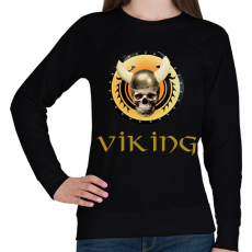 PRINTFASHION viking skull - Női pulóver - Fekete