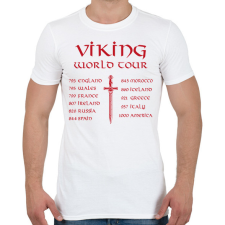 PRINTFASHION Viking world tour - Férfi póló - Fehér férfi póló
