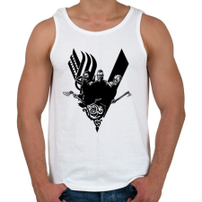 PRINTFASHION Vikings - Férfi atléta - Fehér atléta, trikó