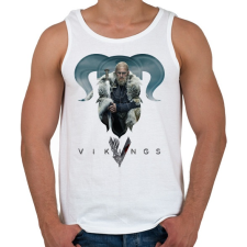 PRINTFASHION Vikings - Férfi atléta - Fehér atléta, trikó