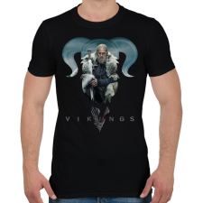 PRINTFASHION Vikings - Férfi póló - Fekete férfi póló