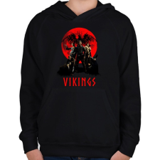 PRINTFASHION VIKINGS - Gyerek kapucnis pulóver - Fekete gyerek pulóver, kardigán
