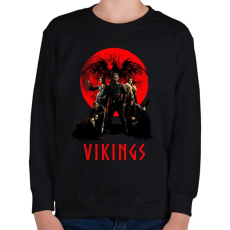 PRINTFASHION VIKINGS - Gyerek pulóver - Fekete