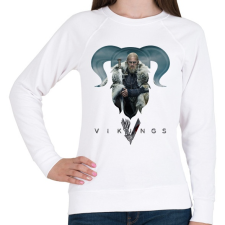 PRINTFASHION Vikings - Női pulóver - Fehér női pulóver, kardigán