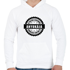 PRINTFASHION Világ Legjobb Anyukája - Férfi kapucnis pulóver - Fehér férfi pulóver, kardigán