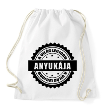 PRINTFASHION Világ Legjobb Anyukája - Sportzsák, Tornazsák - Fehér tornazsák
