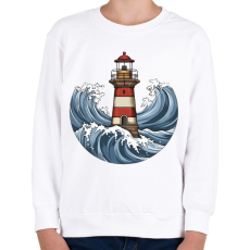 PRINTFASHION Világítótorony - Gyerek pulóver - Fehér
