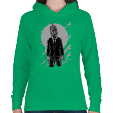 PRINTFASHION Világketrec - Női kapucnis pulóver - Zöld