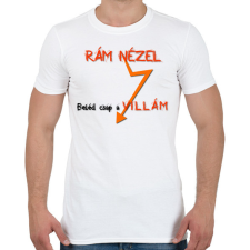 PRINTFASHION VILLÁM - Férfi póló - Fehér férfi póló