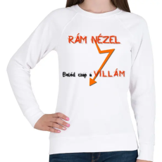 PRINTFASHION VILLÁM - Női pulóver - Fehér