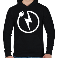 PRINTFASHION Villanyszerelő 2 - Férfi kapucnis pulóver - Fekete férfi pulóver, kardigán