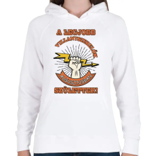 PRINTFASHION Villanyszerelő augusztus - Női kapucnis pulóver - Fehér női pulóver, kardigán