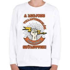 PRINTFASHION Villanyszerelő február - Gyerek pulóver - Fehér gyerek pulóver, kardigán