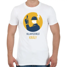 PRINTFASHION Villanyszerelő király - Férfi póló - Fehér férfi póló