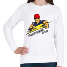 PRINTFASHION Villanyszerelő mester - Női pulóver - Fehér női pulóver, kardigán