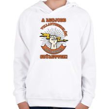 PRINTFASHION Villanyszerelő november - Gyerek kapucnis pulóver - Fehér gyerek pulóver, kardigán