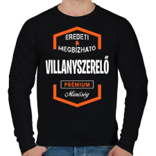 PRINTFASHION Villanyszerelő  prémium minőség - Férfi pulóver - Fekete férfi pulóver, kardigán