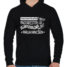 PRINTFASHION Villanyszerelőnek párja nincsen - Férfi kapucnis pulóver - Fekete